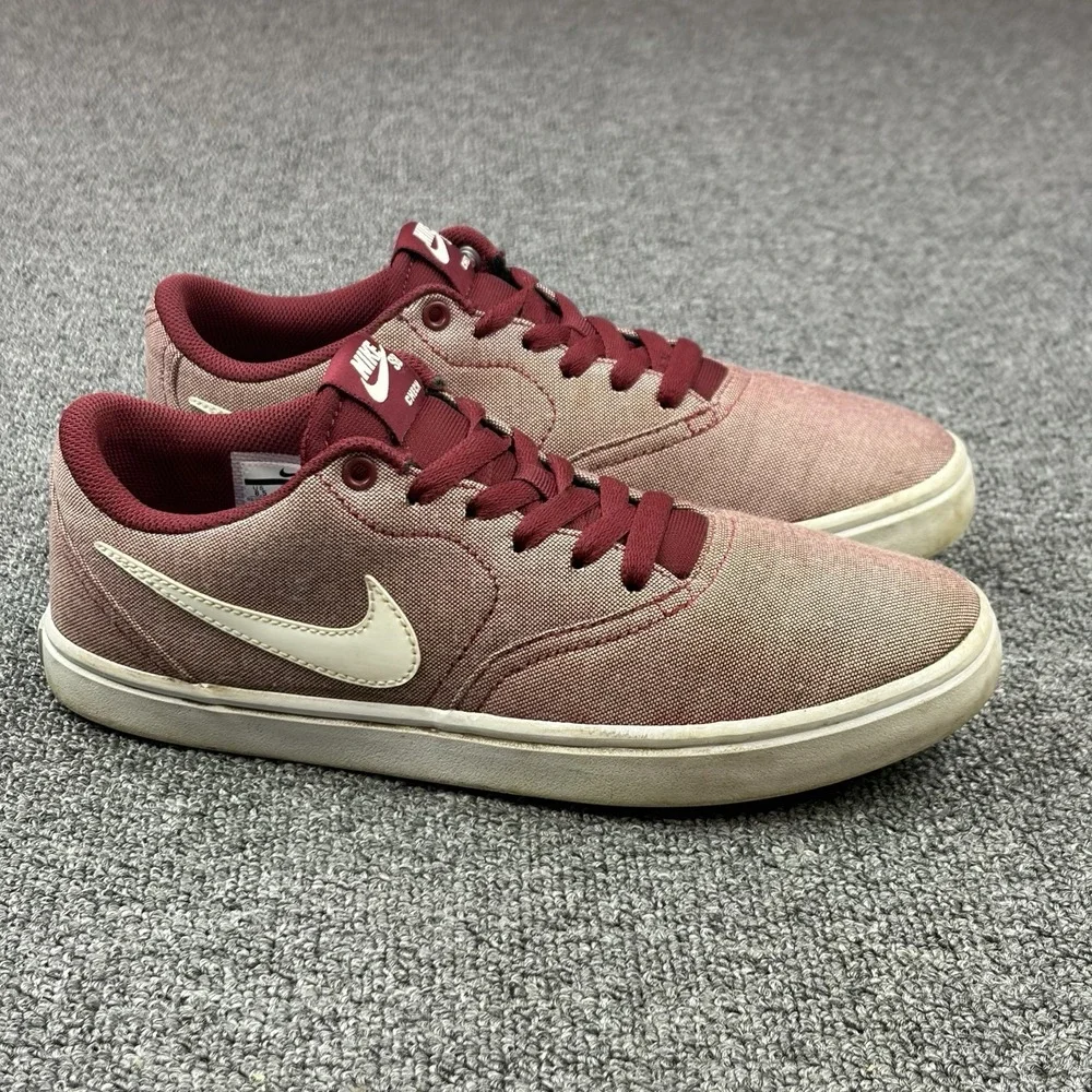 Nike SB Check Solarsoft Red Canvas 921464-611 Unisex Sneaker Shoes Women Sz 8.5